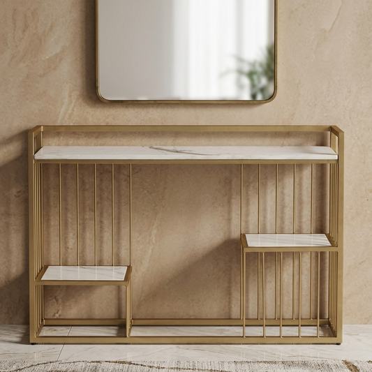 Mace Rectangle Metal Console Table - 4937935892