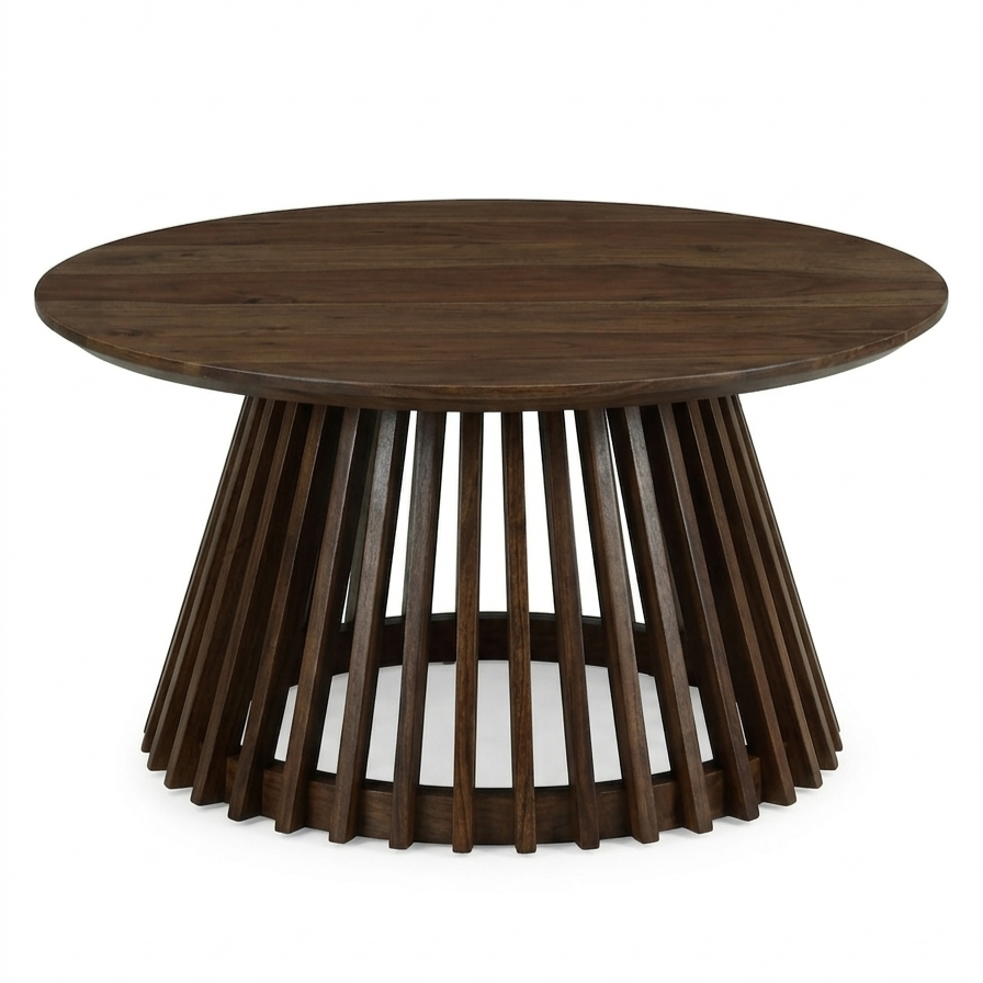 Eva Round Wood Coffee Table - 4946037876