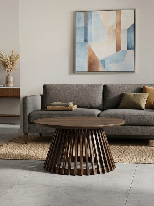 Eva Round Wood Coffee Table - 4946902611