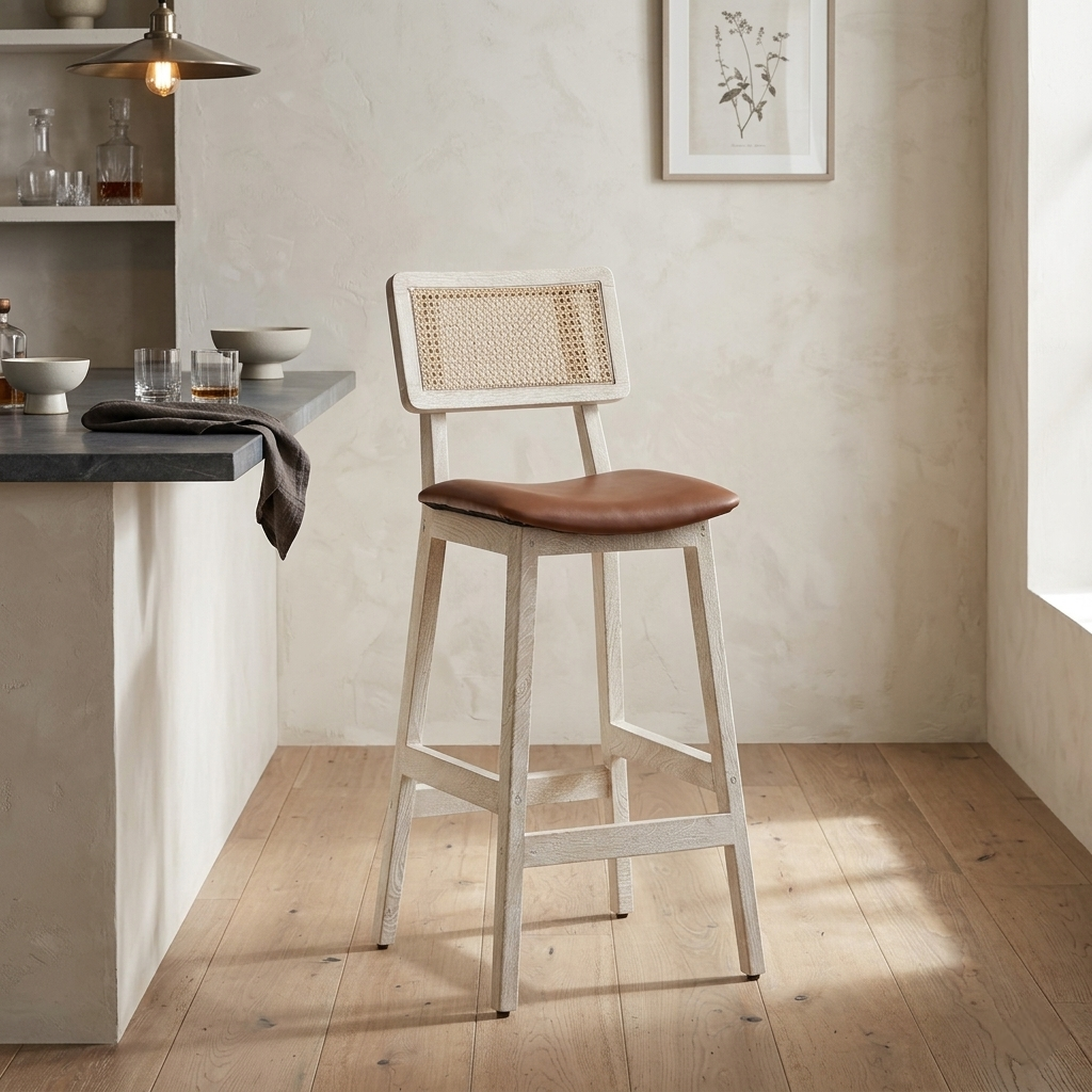 Megan Wooden Bar Chair - 5293524954
