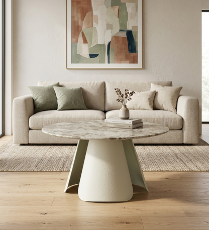 Vanessa Round Marble Coffee Table - 6842242323