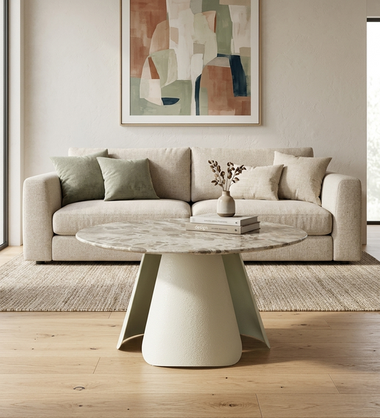 Vanessa Round Marble Coffee Table - 6842242323