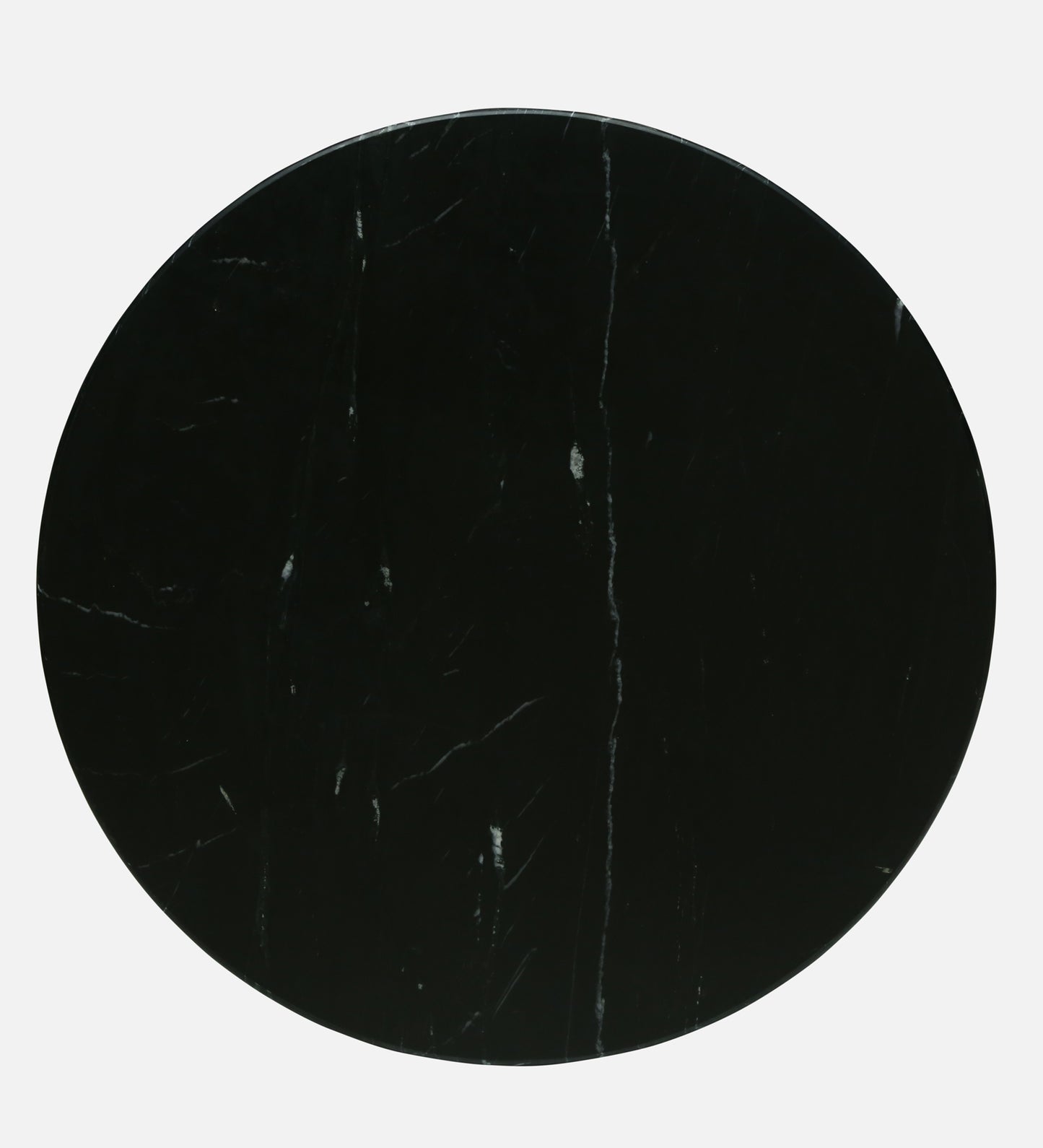 Round Black Marble Coffee Table with Triple Cylindrical Base - alternate view 8