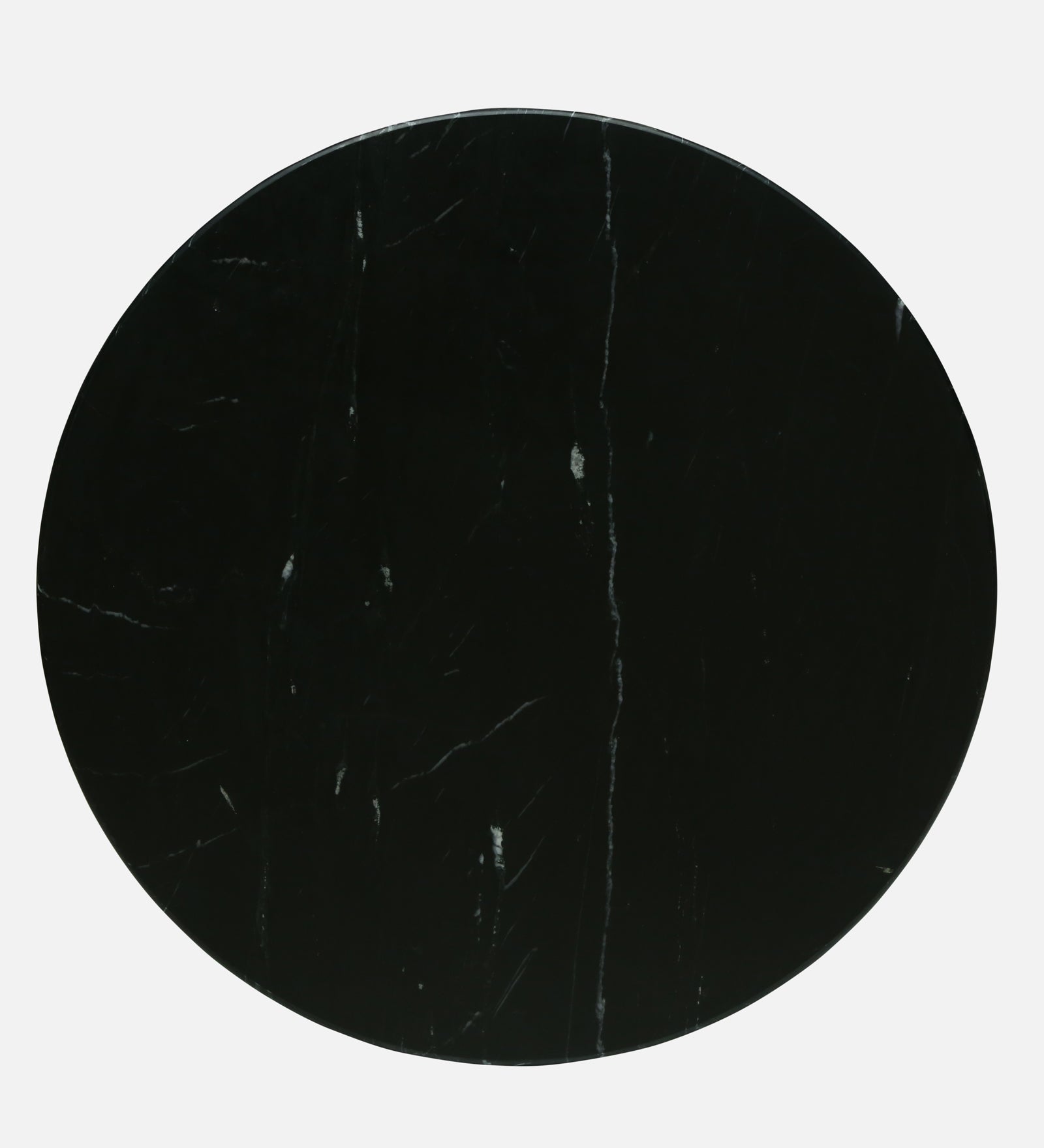 Round Black Marble Coffee Table with Triple Cylindrical Base - alternate view 8