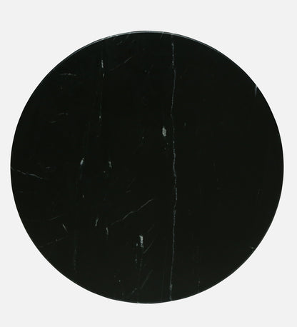 Round Black Marble Coffee Table with Triple Cylindrical Base - alternate view 8