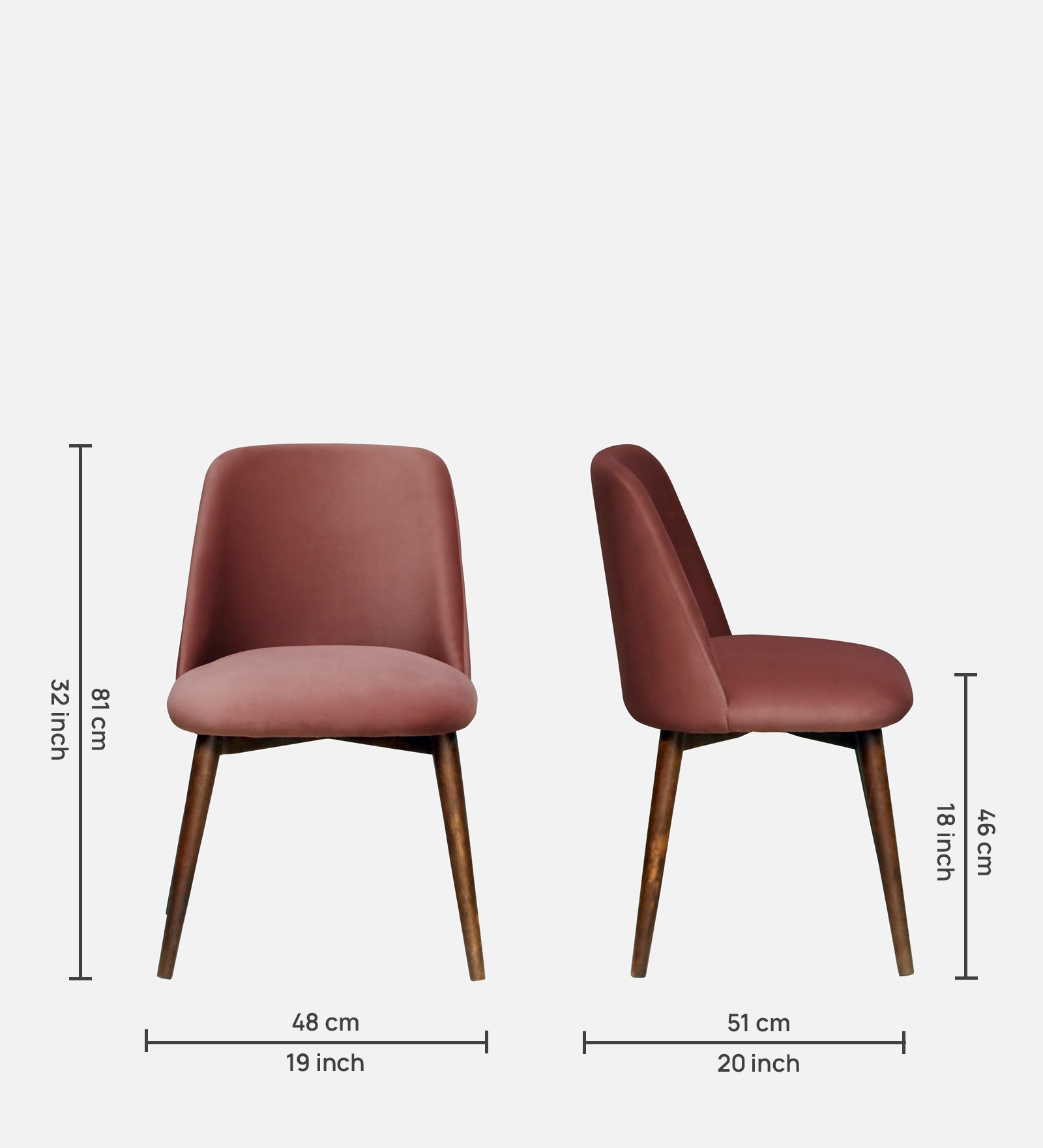 Avila 4 Seater Wooden Dining Set with Onion-Red Chair - Arm Chair Dim Copy
