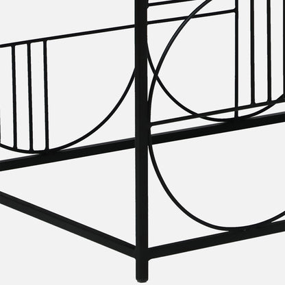 Black Metal Base and White Porcelian Top Coffee Table - detail view