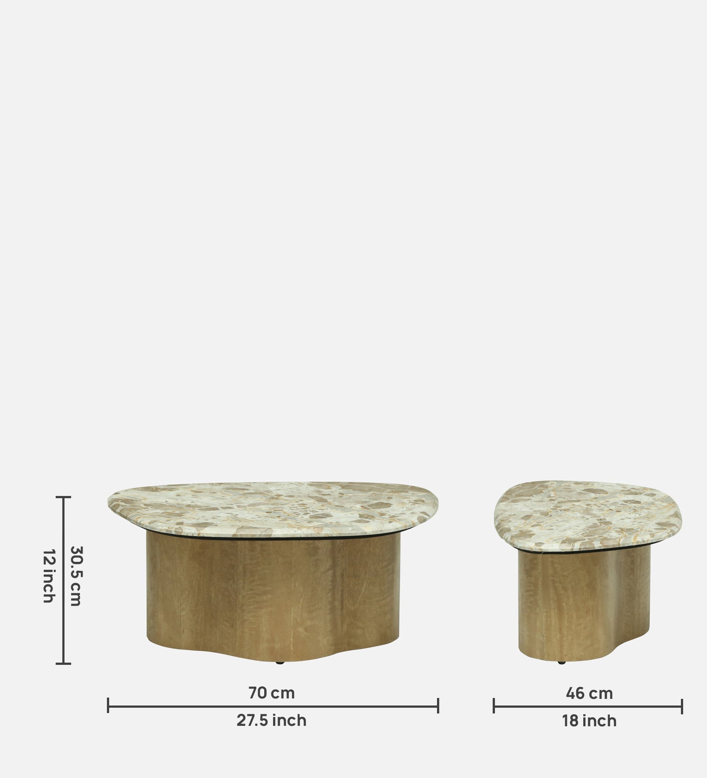 Palmo Set of 3 Coffee Table - Coffi Tbl1