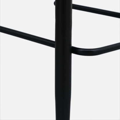 Buck Leatherette Bar Chair - Metal Bar Chair With Leatherette Seat And Black Legs B View