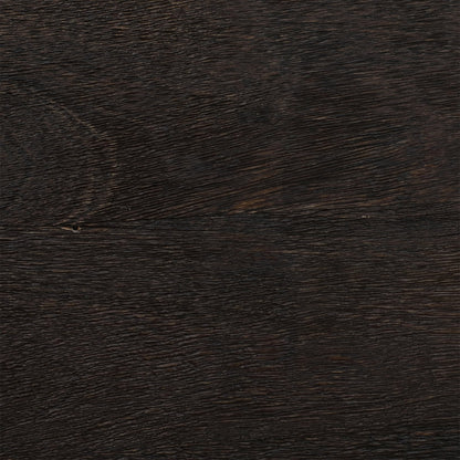 Metallic Black Side Table with Walnut Finish Wood Top