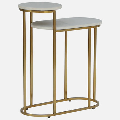 Metallic Golden Electroplated and White Porcelian Top - alternate view 2