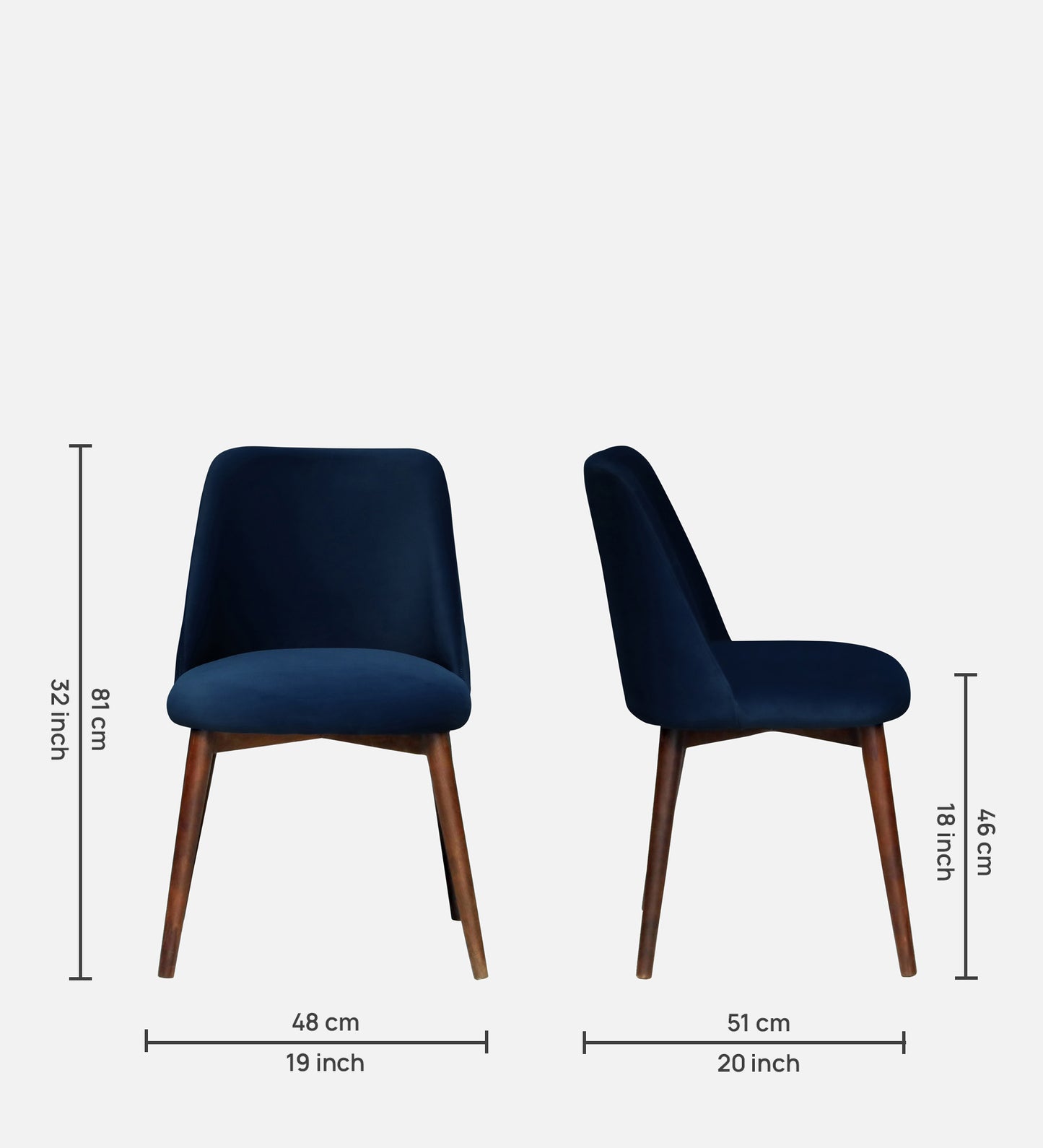 Avila 6 Seater Wooden Dining Set with Blue Chair - Rsk 4662