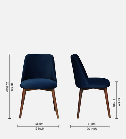 Avila 6 Seater Wooden Dining Set with Blue Chair - Rsk 4662