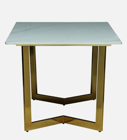 Avila 4 Seater Metallic Dining Set in Glossy Gold and Grey Velvet Chair - Rsk 4662