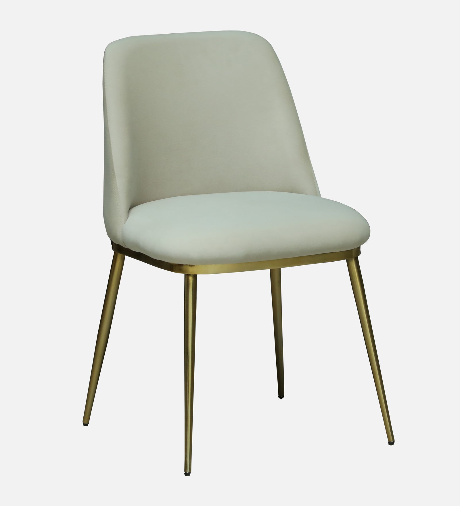 Avila 6 Seater Metallic Dining Set in Glossy Gold and Off-White Velvet Chair - Rsk 4667