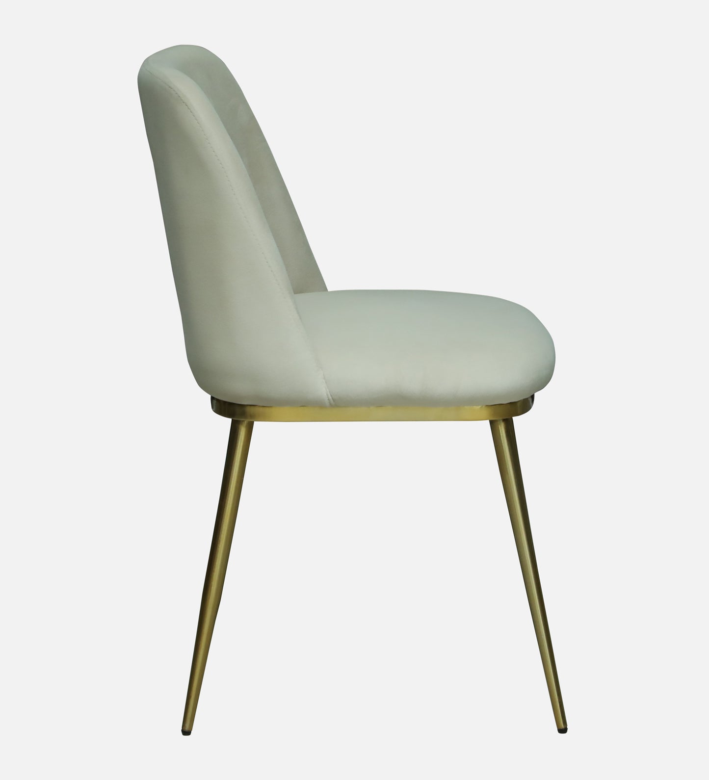 Avila 6 Seater Metallic Dining Set in Glossy Gold and Off-White Velvet Chair - Rsk 4671