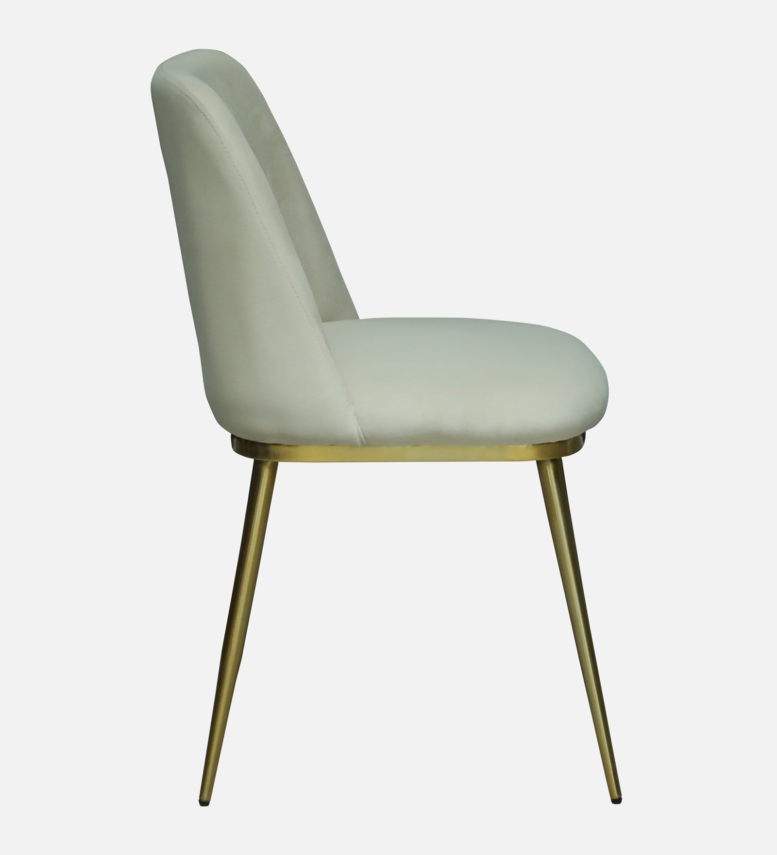 Avila 4 Seater Metallic Dining Set in Glossy Gold and Off-White Velvet Chair - Rsk 4671