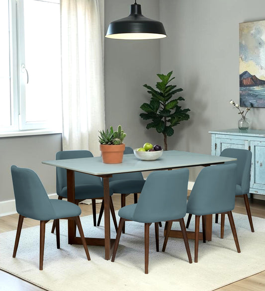 Avila 6 Seater Wooden Dining Set with Grey Chair - Rsk 4692 7 (2)