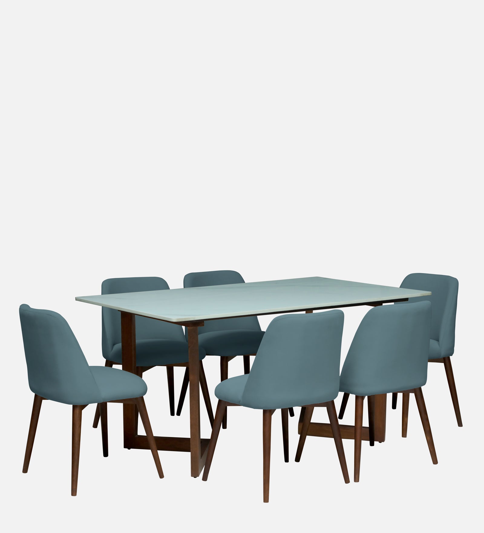Avila 6 Seater Wooden Dining Set with Grey Chair - Rsk 4692 7